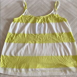 Splendid Yellow/Green and White Striped Tank Top